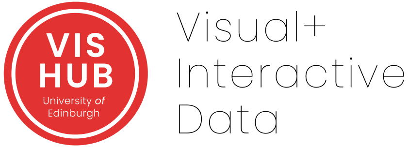 Logo: VisHub University of Edinburgh, Visual+Interactive Data